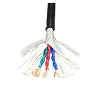 Cable de red, Cable de cadena arrastre blindado par trenzado 6 núcleos 0,2-0,5 mm² negro(6-core 0.3mm2)