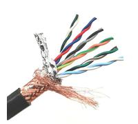 Cable de red, Cable de par trenzado con doble blindaje 34 núcleos 20 AWG Cobre libre oxígeno PVC 3-160 pies(3FT)