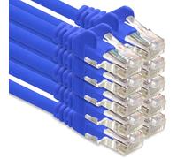 Cable de red CAT-6 cable RJ45 10x 0,25 m - Azul