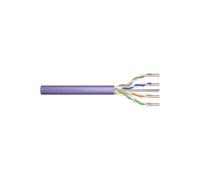 DIGITUS 305 m de Cable de red Cat 6, U-UTP Simplex, BauPVO Cca, LSZH Libre de Halógenos, 250 MHz Cobre AWG 23/1, Compatible con PoE+, Cable LAN Cable Ethernet, Morado