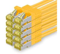 Cable de Red Cat.7 (Sftp Pimf) 10 GB/s RJ45 Cat6a Amarillo - 10 Pieza 1m