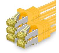 Cable de Red Cat.7 (Sftp Pimf) 10 GB/s RJ45 Cat6a Amarillo - 5 Unidades 0,5m