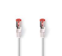 Cable de red Nedis CAT6 RJ45 macho | RJ45 macho | S/FTP | 0,25 m | Redondo | LSZH | Blanco | Etiqueta