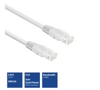 Cable de red cat6 u/utp, cca, 3 m, blanco