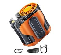 Cable de red de clima, cable de bloqueo de clima, asas Kühlgerät, tragbar mit 100 Geschwindigkeiten & 4000 mAh Akku, Taschenlampe, USB-betrieben, ideal für Outdoor, Arbeit, Camping Alltag