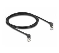 Cable de red DeLOCK RJ45 Cat6a S/FTP Slim 90° acodado 2 m negro