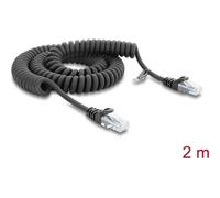 Cable de Red Delock RJ50 Ultraflexible CAT5e 2m Negro