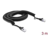 Cable de Red Delock RJ50 Ultraflexible CAT5e 3m Negro