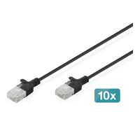 Cable de Red Digitus CAT6 U/UTP Slim 10x1m Negro