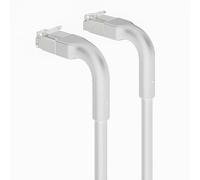 Cable de red Ethernet Cat.6A Slim 0,5 m, Patch Cable U/FTP RJ45 macho/macho, 100% cobre, 32AWG, alta velocidad 10 Gbit/s, funda PVC flexible, cable Internet ultrarrápido negro