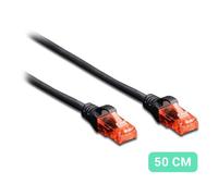 Cable de red Ewent IM1002 Cat6 0,5m U/UTP RJ-45 Negro PoE Alta velocidad