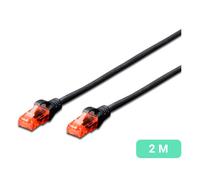 Cable Red Ewent Latiguillo Rj45 Utp Cat6 2M Negro