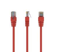 Cable CAT5E UTP moldeado 0,25m Rojo