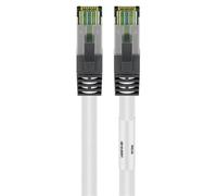 Goobay - Cable patch cat8.1 Cable S/FTP (PiMF), color blanco, 3 metros