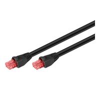 Wentronic Goobay 55435 - Cable de red para exteriores (cat. 6, 30 m, material de cobre, revestimiento exterior de polietileno), color negro
