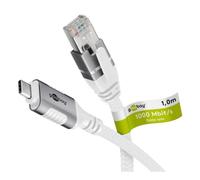 Cable de red Goobay 74178 5 m Cat6 F/UTP USB Tipo C a RJ-45 Blanco