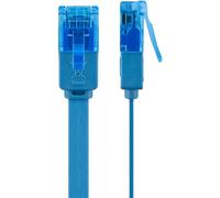 Cable de red Goobay 96295 Cat6a 0,5 m plano azul U/UTP RJ-45 macho-macho