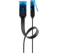 Cable de red Goobay 96312 Cat6a 1 m U/UTP RJ-45 plano negro