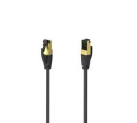 Hama Cable Ethernet CAT 8 - FTP apantallado, RJ45, 40 Gbit/s, 1,5 m, sin halógenos - Negro