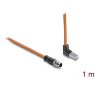 Cable de red industrial Delock Cat.6A S/FTP M12 X RJ45 angulado 1 m