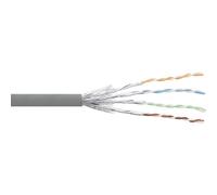 Cable de red InLine 76499 Cat6 S/FTP 100 m gris cobre profesional