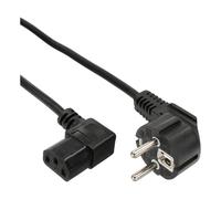 Cable de red InLine®, acodado al conector IEC C13 acodado derecho, 1,8 m, negro