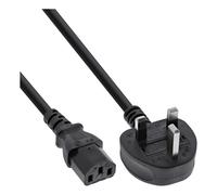 Cable de red InLine®, enchufe de red Inglaterra, Enchufe IEC C13, 1,8 m