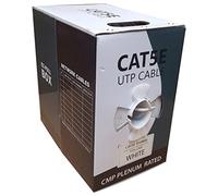 Cable de red LAN a granel Cat5e Plenum CMP 1000FT 350MHz, blanco sólido 24AWG