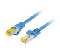 CABLE RED LANBERG LATIGUILLO CAT.6A S/FTP LSZH CU 1M AZUL FLUKE PASSED
