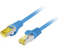 Cable de red lanberg latiguillo cat.6a s/ftp lszh cu 3m azul fluke pas
