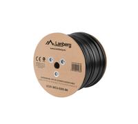 Bobina cat.5e lanberg utp rj45 solido cobre fluke tested awg24 305m negro