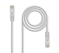 Nanocable cable red latiguillo rj45 lszh cat.6a utp awg24, gris, 30 cm