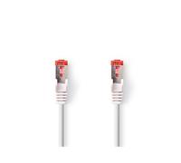 Cable de red Nedis CAT6 RJ45 macho | RJ45 macho | S/FTP | 0,25 m | Redondo | LSZH | Blanco | Etiqueta