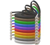 Cable de Red Plano Cat6 - 1 m, 10 Colores, 10 Unidades - Cable de Conexión Cat 6, 1000 Mbit/s, Gigabit LAN (RJ45), Slim Micro