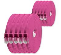 Cable de red plano Cat6, ultraplano, Cat 6, 0,5 m, magenta, 10 unidades, 1000 Mbit/s, Gigabit LAN (RJ45), plano Slim Micro