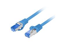 LATIGUILLO LANBERG CAT.6A S/FTP LSZH CCA 0.25M FLUKE PASSED AZUL