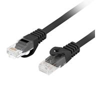 CABLE RED LANBERG LATIGUILLO CAT.6 UTP LSZH CU 0.25M NEGRO FLUKE PASSED