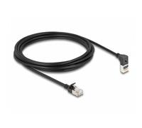 Cable de red RJ45 Cat.6A S/FTP Slim 90° acodado 3 m negro DeLOCK