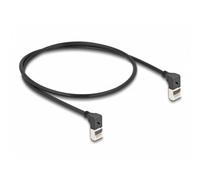 Cable de red RJ45 Cat.6A S/FTP Slim 90° acodado DeLOCK 0,5 m negro