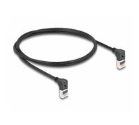 Cable de red RJ45 Cat.6A S/FTP Slim 90° acodado Delock 1 m negro