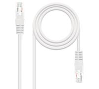 Cable de Red RJ45 Cat5e U/UTP Blanco (50cm) - Nanocable