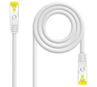 Nanocable - Cable Red Latiguillo RJ45 LSZH CAT.6A SFTP AWG26, Blanco, 25 cm