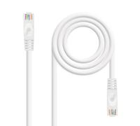 Cable de Red RJ45 Cat6a U/UTP Blanco (1 metro) - Nanocable