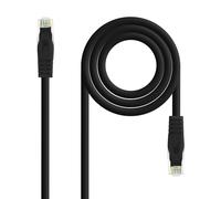 Cable de Red RJ45 Cat6a U/UTP Negro (1 metro) - Nanocable