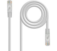 Nanocable - Cable Red Latiguillo RJ45 LSZH CAT.6A UTP AWG24, Gris, 25 cm