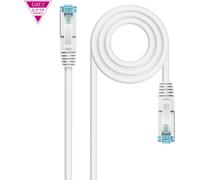 Cable de Red RJ45 Cat7 S-FTP AWG26 Blanco (25cm) - Nanocable
