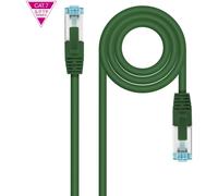 Cable de Red RJ45 Cat7 S-FTP AWG26 Verde (25cm) - Nanocable