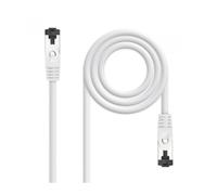 Cable de red rj45 sstp nanocable 10.20.2000-l25-w cat.8.1/ 25cm/ blanco