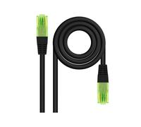 NANOCABLE 10.20.1400-L25-BK - Cable de Red Latiguillo, Cat.6 UTP AWG26 CCA, Negro, 25cm