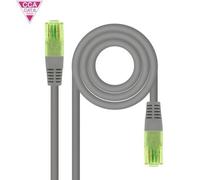 Cable de Red Latiguillo RJ45 CAT.6 UTP AWG26 CCA (Copper-Clad Aluminium) Aluminio revestido de Cobre, Gris, 25 cm